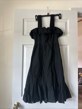 J. Crew Black Ruffled Sundress